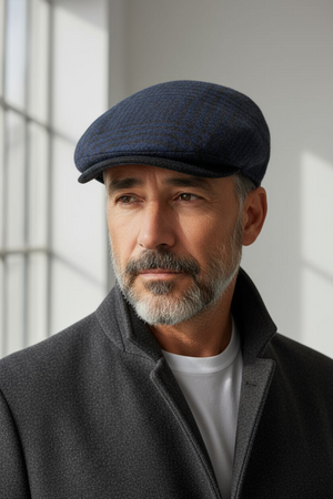 Coppola Taormina in lana blu variopinto Coppola Taormina in lana blu variopinto