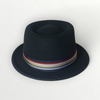 Cappello Pork Pie nero in feltro di lana "Waterproof and Crushable"