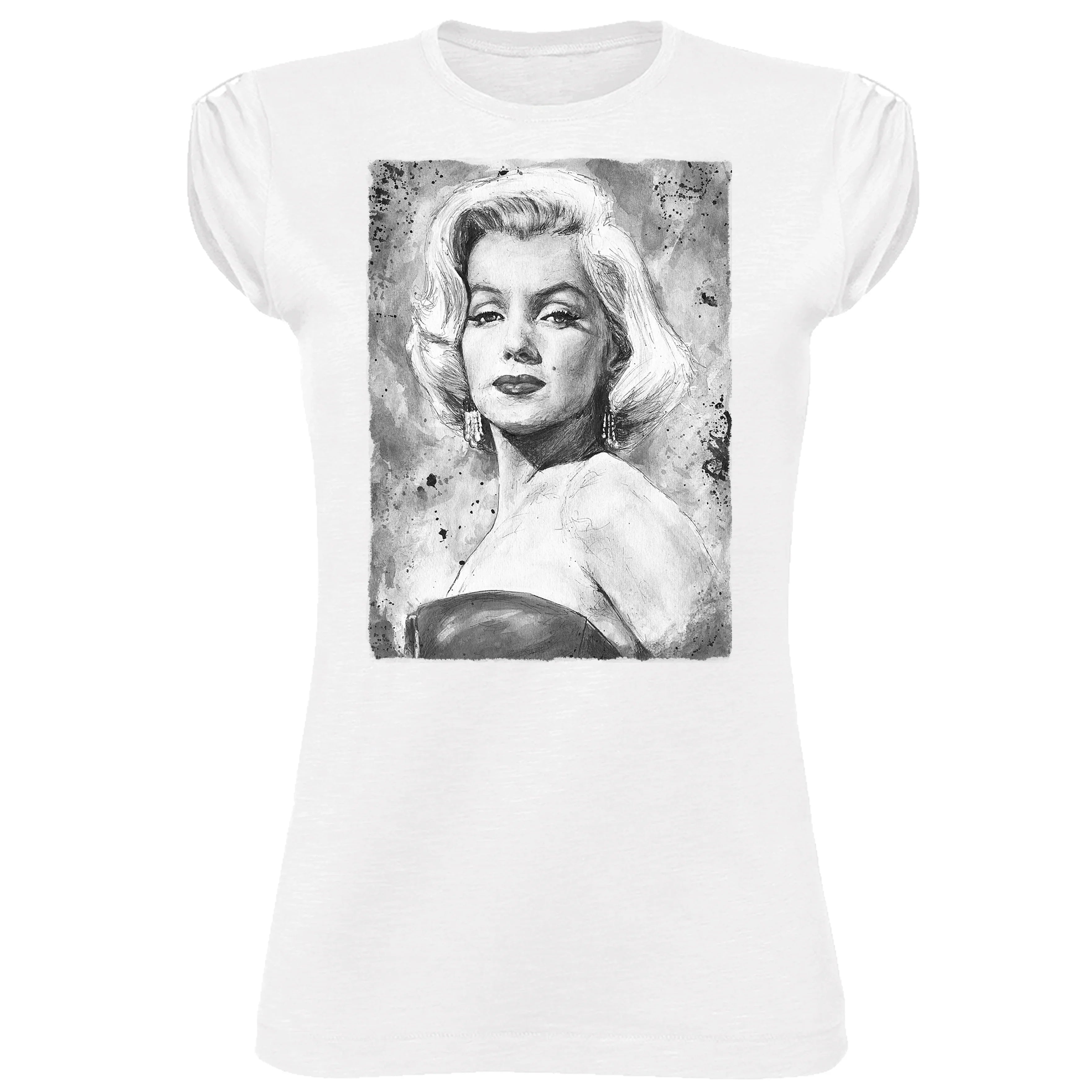 Urban Slub Cotone Bio Marilyn Monroe T-Shirt for women, stylish STREET STYLE Donna T-shirt with Marilyn graphic design.