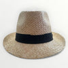 Cappello Trilby In Raffia Con Guarnizione Gros Grain In Cotone