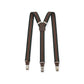 Artigianale Sbarià Regimental suspenders with detailed fabric and leather accents, made in Italy.