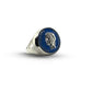 Silver Anello Chevalier ring with enamel design, vintage 1950s style from BDG Accessories featuring a chevalier setting.