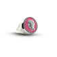 Vintage silver Anello Chevalier ring with colorful enamel accents, inspired by 1950s Dolce Vita style from BDG Accessories.
