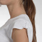Stylized Audrey Hepburn T-shirt for women by STREET STYLE featuring a cinematic, urban-inspired design on cotton fabric.