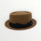 Cappello Pork Pie in feltro di lana castoro e nastro con fiocco "Waterproof and Crushable"