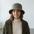 Cotton wax fisherman hat in Testa di Moro color by Sbarià, featuring water-repellent fabric, modeled with a stylish look.