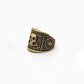 Black sails pirate-style silver ring by BDG Accessories, featuring intricate nautical design for men.