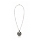 Silver and bronze pirate-themed necklace with black sails design from BDG Accessories, featuring detailed craftsmanship.
