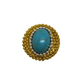 Claudia De Rosa Jewelry set Anello Calamita with turquoise and gold clasp, magnetic ring featuring a vibrant turquoise stone.