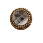 Gold crystal clasp with a mystical fish design on a CLAUDIA DE ROSA JEWELRY Cravatta Gioiello. Elegant jewelry accessory.