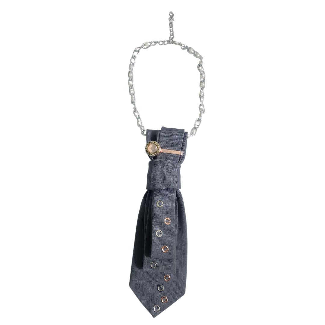 Grey Cravatta Gioiello necklace by Claudia De Rosa Jewelry featuring elegant design and gemstone accents.
