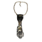 Gold Mystic Fish Cravatta Gioiello by Claudia De Rosa Jewelry featuring a delicate fish pendant on a sleek necktie.