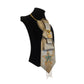 Claudia De Rosa Jewelry Shiny Star Cravatta Gioiello magnetic tie displayed on a mannequin. Elegant accessory with star design.