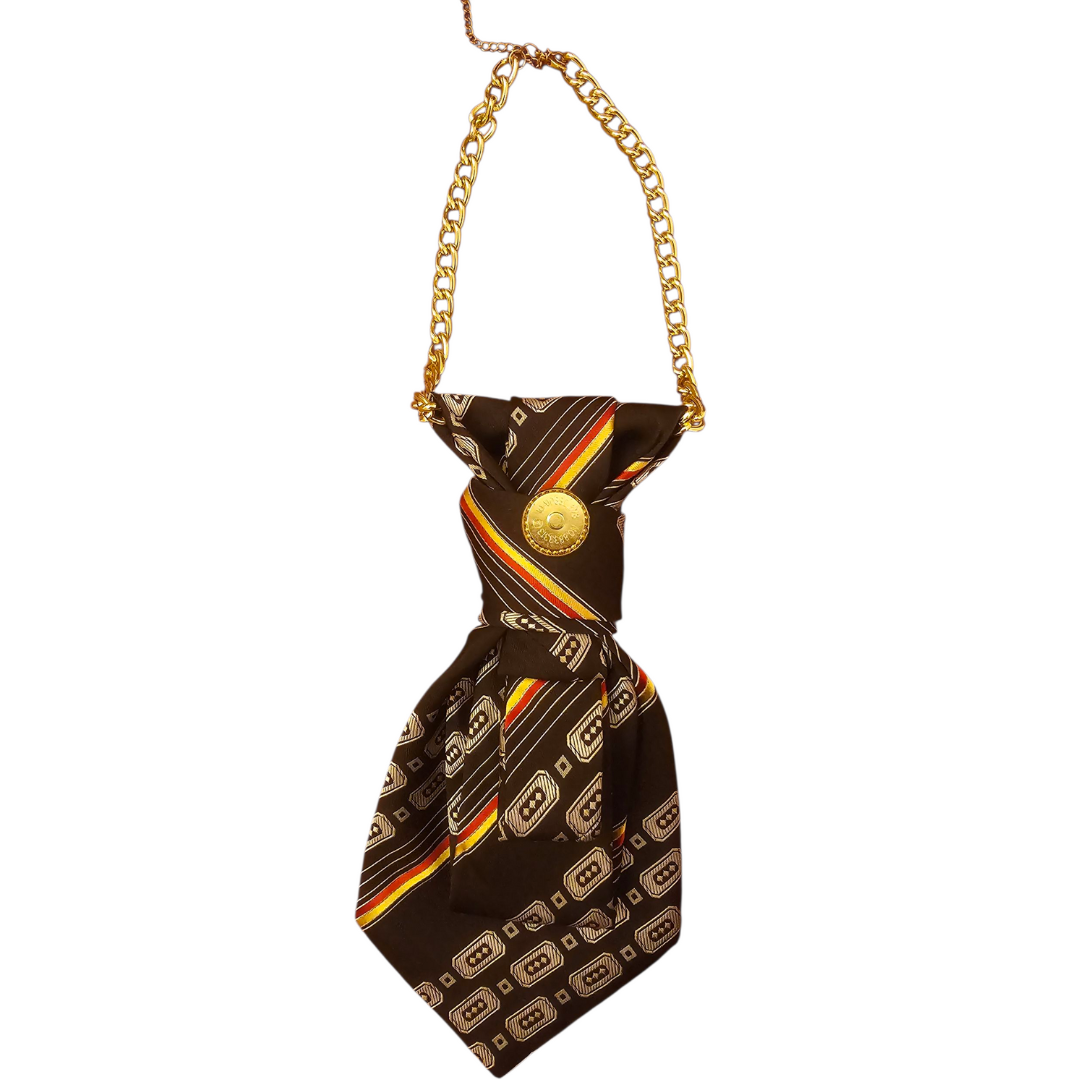 Vintage brown Cravatta Gioiello by Claudia De Rosa Jewelry featuring handmade Italian craftsmanship and elegant jewelry design.