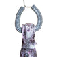 Claudia De Rosa Jewelry Cravatta Gioiello with cherry blossom design, featuring elegant jewelry-style embellishments on a necktie.