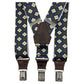 Artigianale Sbarià rombi pattern suspenders, handmade Italian bretelle with stylish design and adjustable straps.