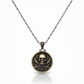 Silver and bronze pirate-themed necklace with black sails design by BDG Accessories, featuring a detailed chain and nautical accents.