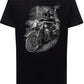 Urban STREET STYLE men's T-shirt with a high-stares tattoo skull design in cotton flame fabric.