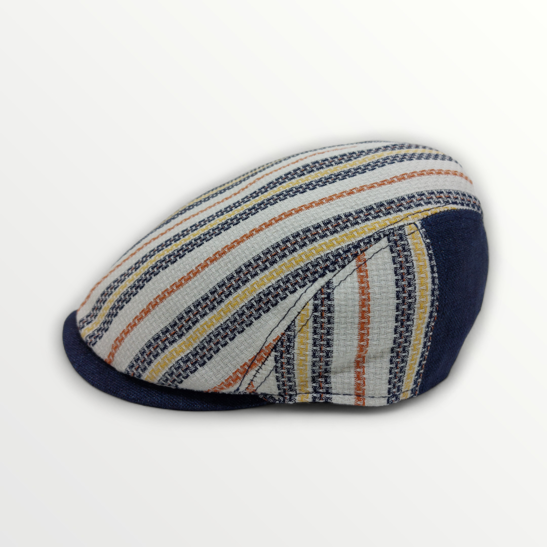 Primavera/Estate Coppola made of linen and cotton, shown in natural beige with a wide brim and classic design.