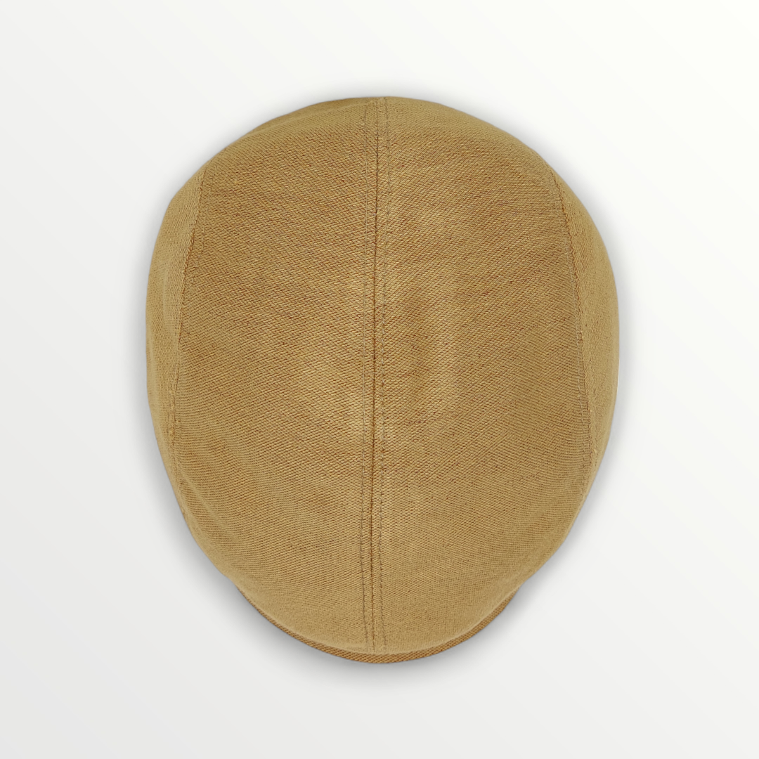 Primavera/Estate Coppola Bambù in camel color, featuring a stylish, eco-friendly headwear design with natural bamboo material.