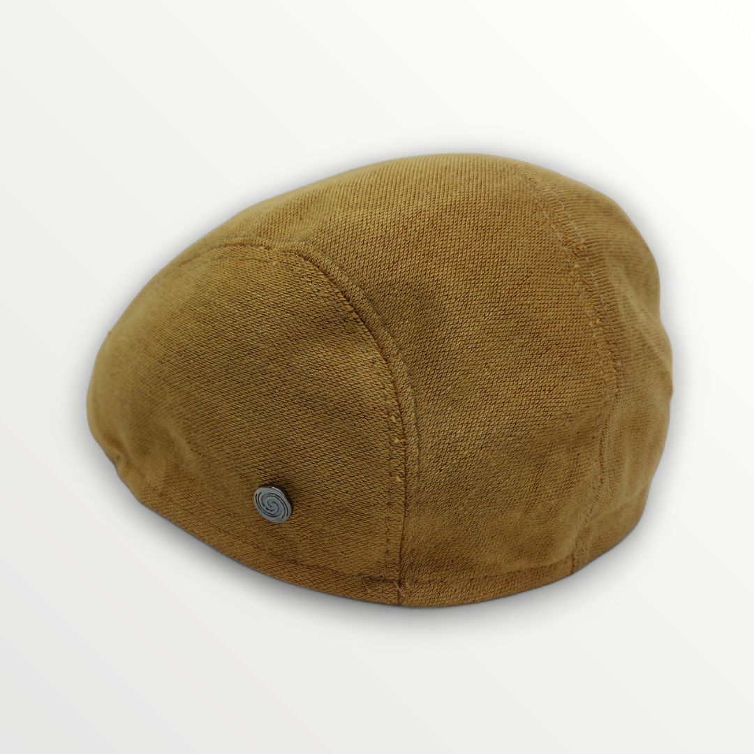 Coppola Primavera/Estate Bambù in camel color, lightweight straw hat with wide brim and woven design for sun protection.