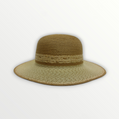 Beige women's straw hat with woven design from Primavera/Estate, featuring a stylish and natural look for sunny days.