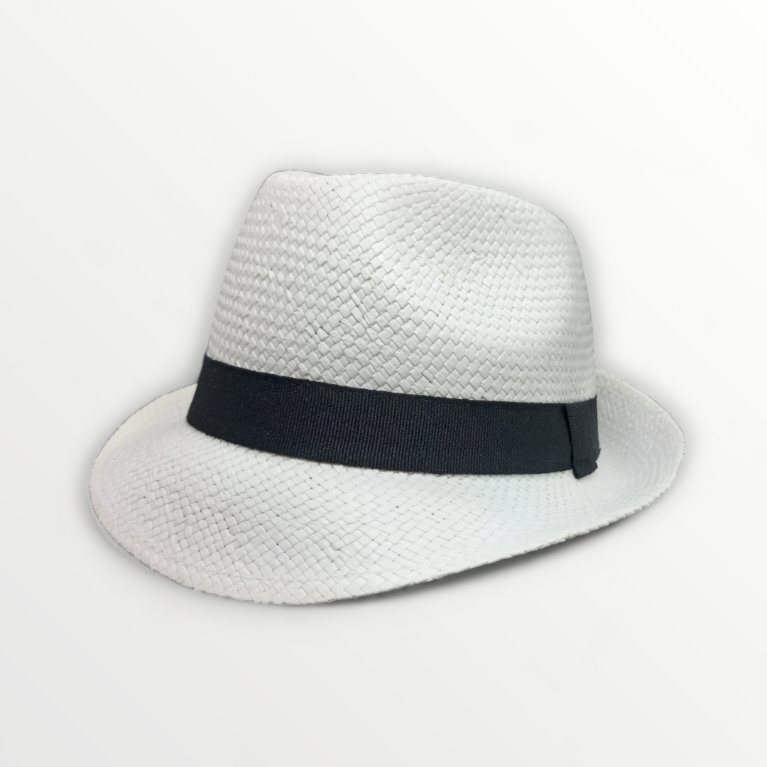 Unisex Panamino hat for children made of natural straw, featuring wide brim and stylish design by Primavera/Estate.
