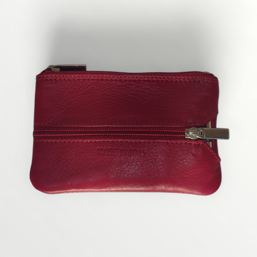 Double leather key holder from Portachaivi, featuring a sleek design and genuine leather material for secure key organization.