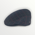 Black wool coppola with subtle gray and red plaid pattern, perfect for autumn and winter wear.