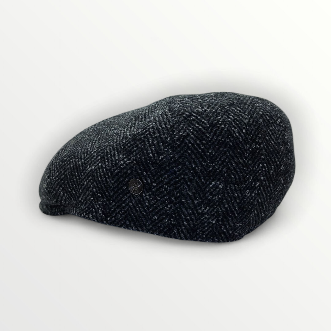 Sbarià Coppola Inglese Oxford in grey wool, stylish vintage-inspired cap with a structured shape and classic design.