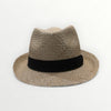 Cappello Trilby In Raffia Con Guarnizione Gros Grain In Cotone