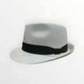 Sbarià straw trilby hat with wide brim, woven paper straw material, stylish and lightweight accessory for sun protection.