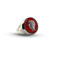 Vintage BDG Accessories Anello Chevalier in silver with colorful enamel, inspired by 1950s Dolce Vita style.