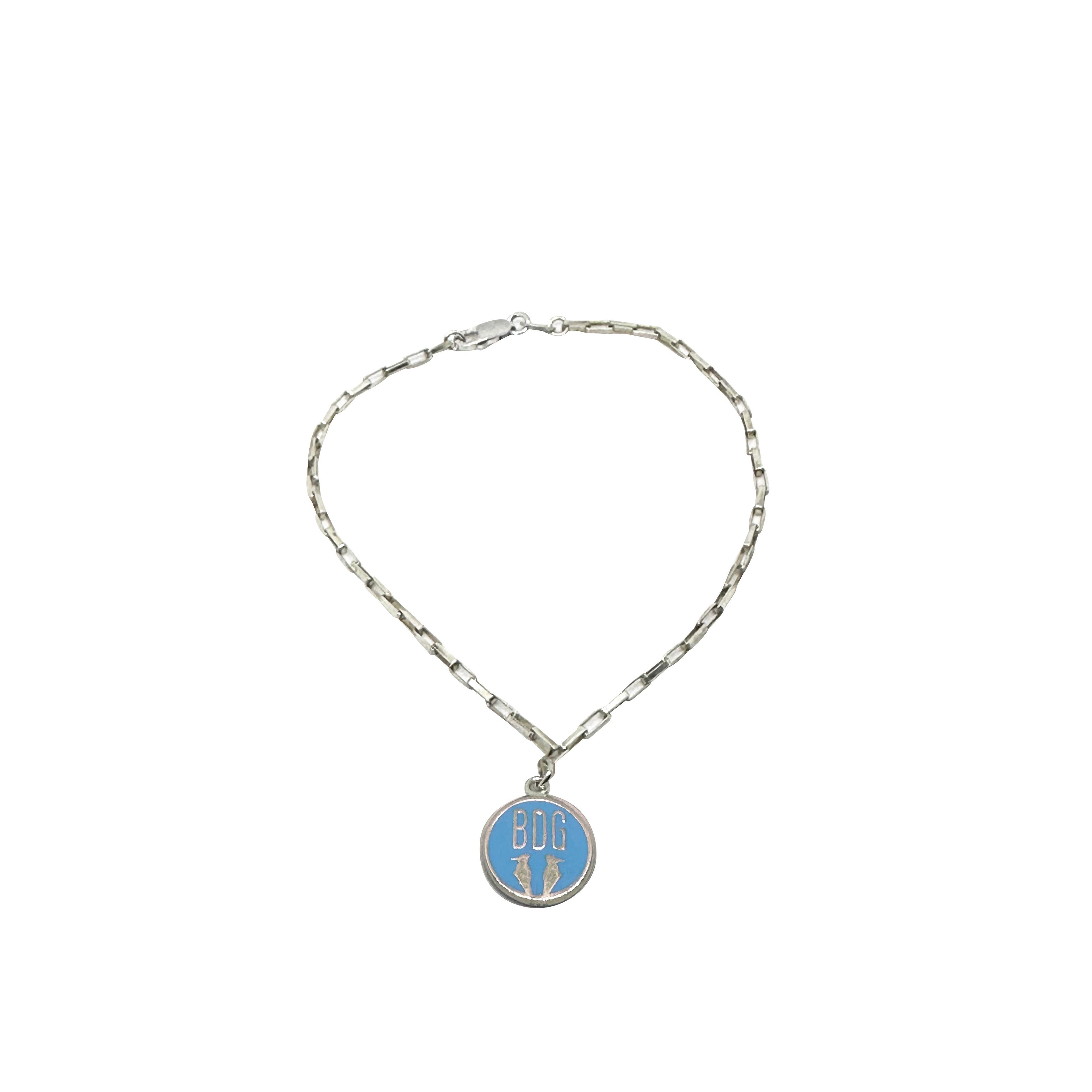 Vintage BDG Accessories silver bracelet with colorful enamel accents inspired by 1950s Dolce Vita style.