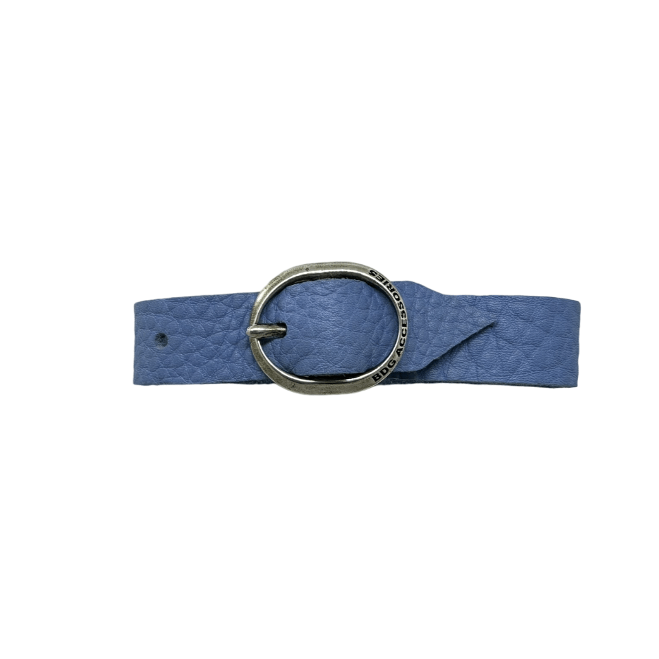BDG Accessories elegant ellipse bracelet in red and light blue with a sleek, modern design.
