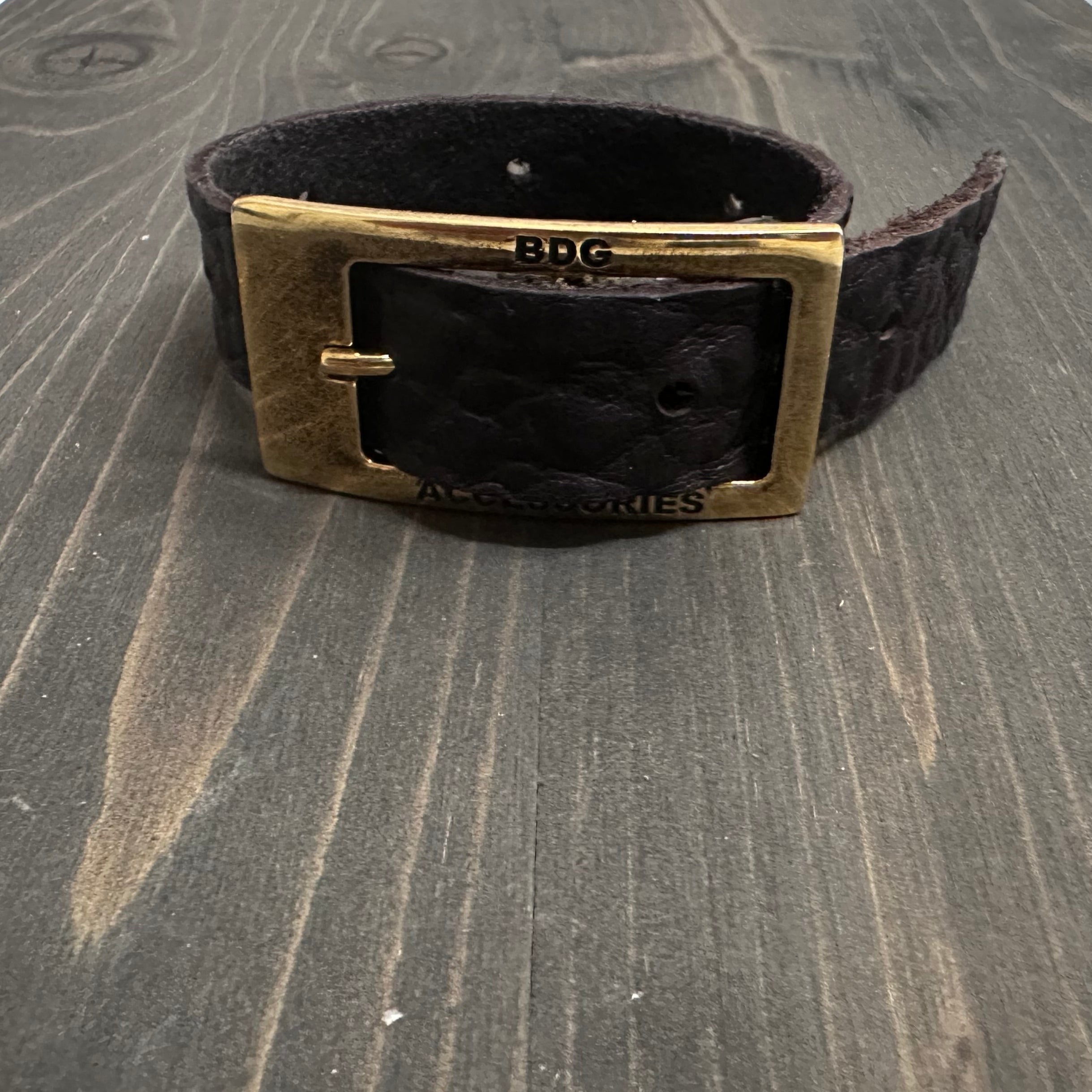 BDG Accessories leather bracelet in old style with detailed craftsmanship, featuring a rugged, vintage-inspired design.