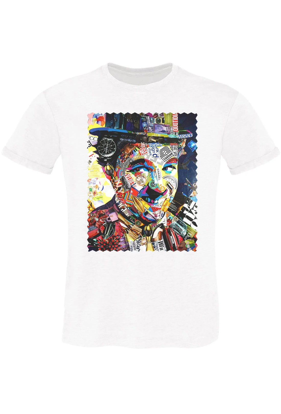 Charly Chaplin artistic stylized color T-shirt for men by STREET STYLE, 100% cotton, urban design, featuring a graphic of Charlie Chaplin.