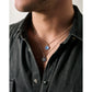 Vintage BDG Accessories silver chain necklace with colorful enamel accents inspired by 1950s Dolce Vita style.