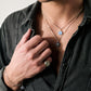 Silver chain necklace with colorful enamel accents inspired by 1950s vintage style, designed by BDG Accessories.