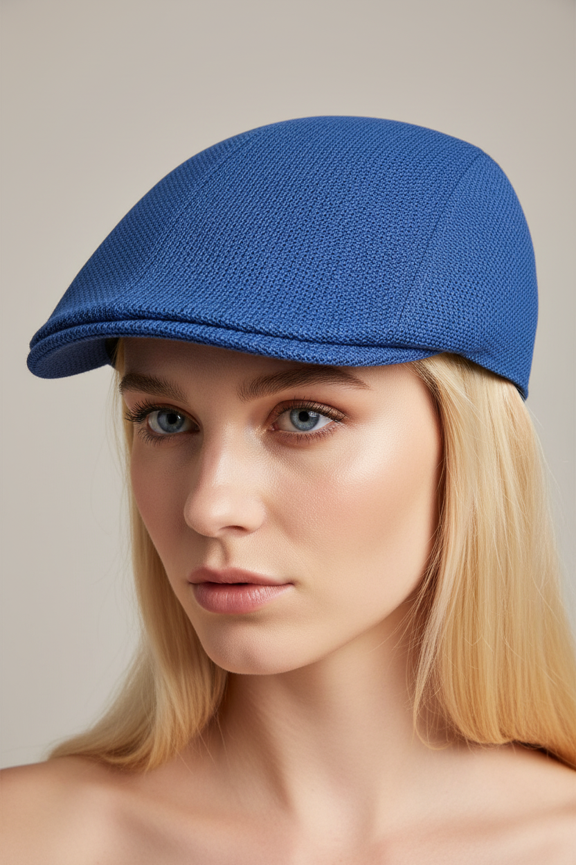 Coppola Daffy blu scuro 100% cotone uomo artigianale Made in Italy – Sbarià