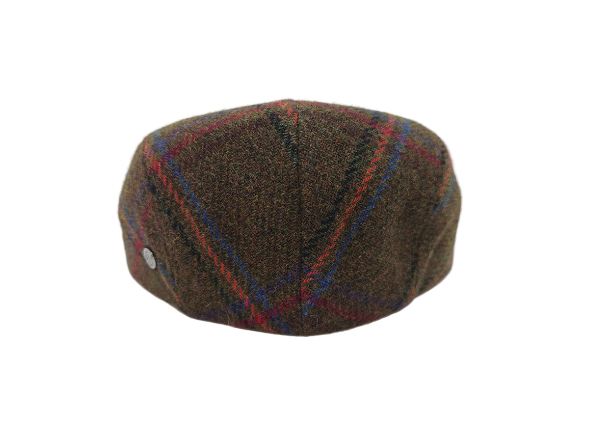 Coppola London con copri orecchie in pura lana Shetland Oliva - Sbarià 