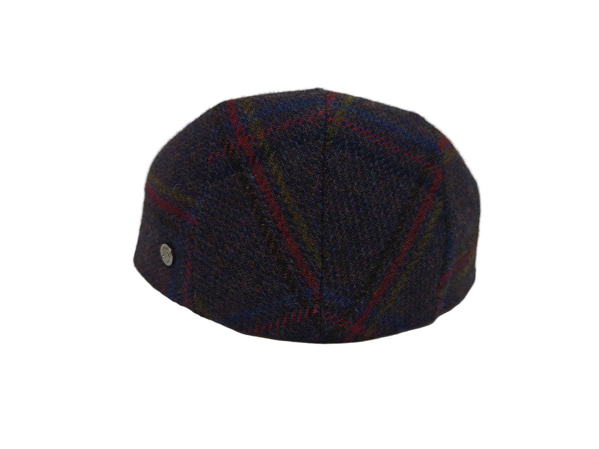 Coppola Siciliana Farias in pura lana Shetland Blu con copri orecchie - Sbarià 