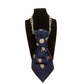 Blue Araldico Cravatta Gioiello by Claudia De Rosa Jewelry featuring intricate jewel embellishments and elegant design.