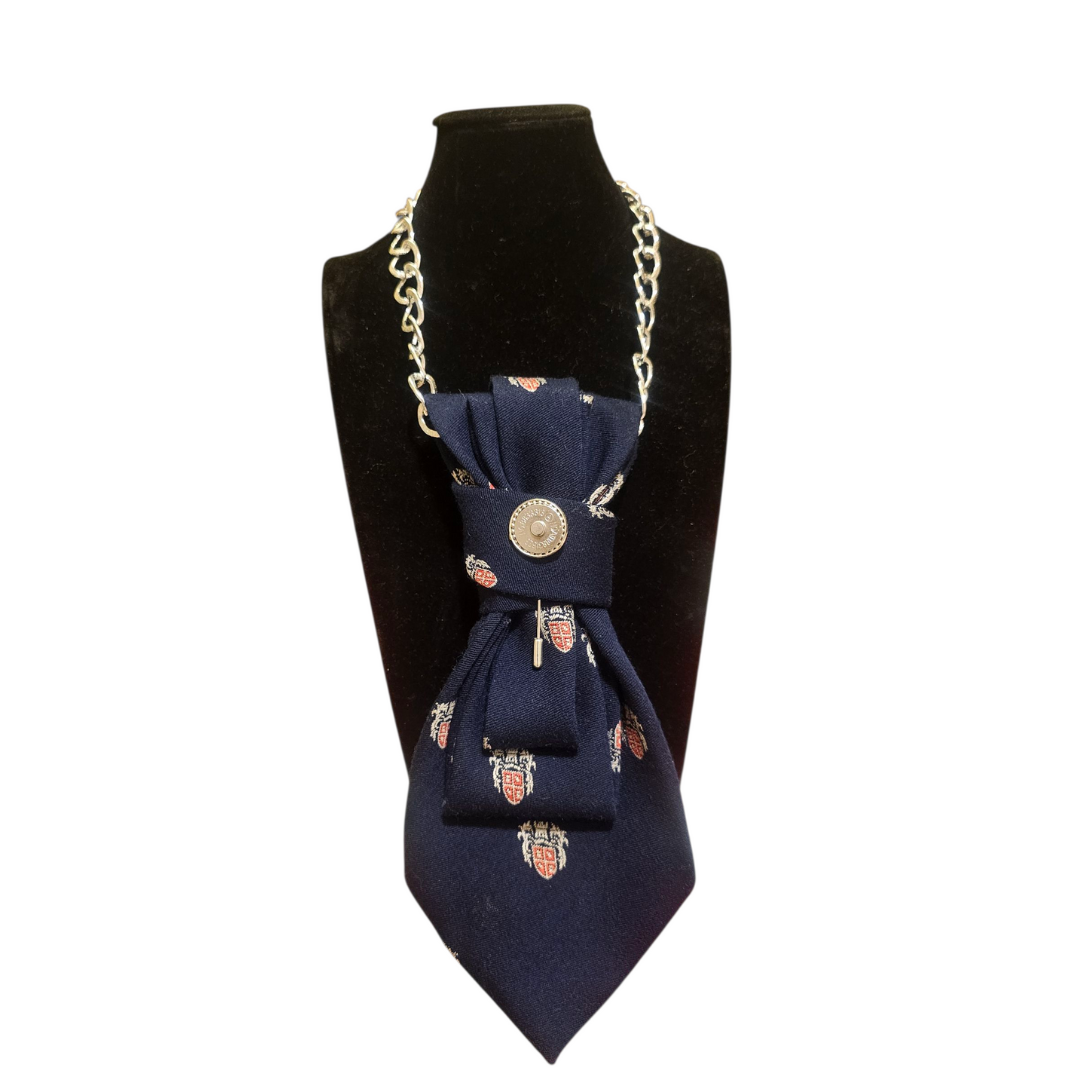 Blue Araldico Cravatta Gioiello by Claudia De Rosa Jewelry featuring intricate jewel embellishments and elegant design.