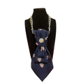 Blue Araldico Cravatta Gioiello by Claudia De Rosa Jewelry featuring intricate jewel embellishments and elegant design.