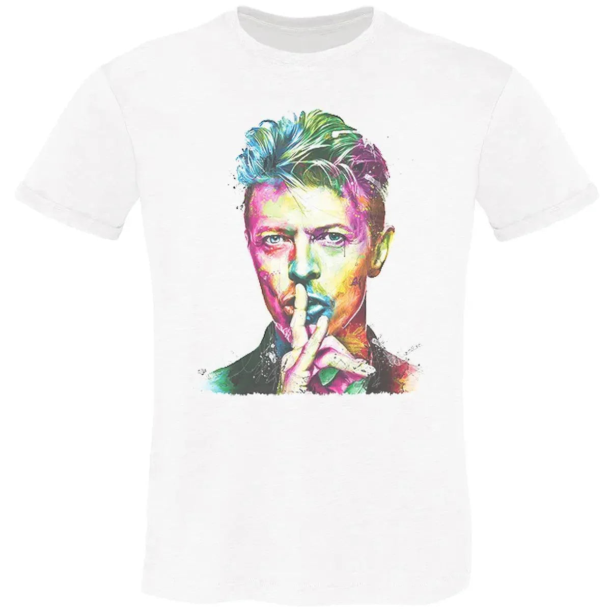David Bowie Uomo Slub T-shirt in 100% cotton, urban style, made in Italy, featuring a casual fit and street-inspired design.