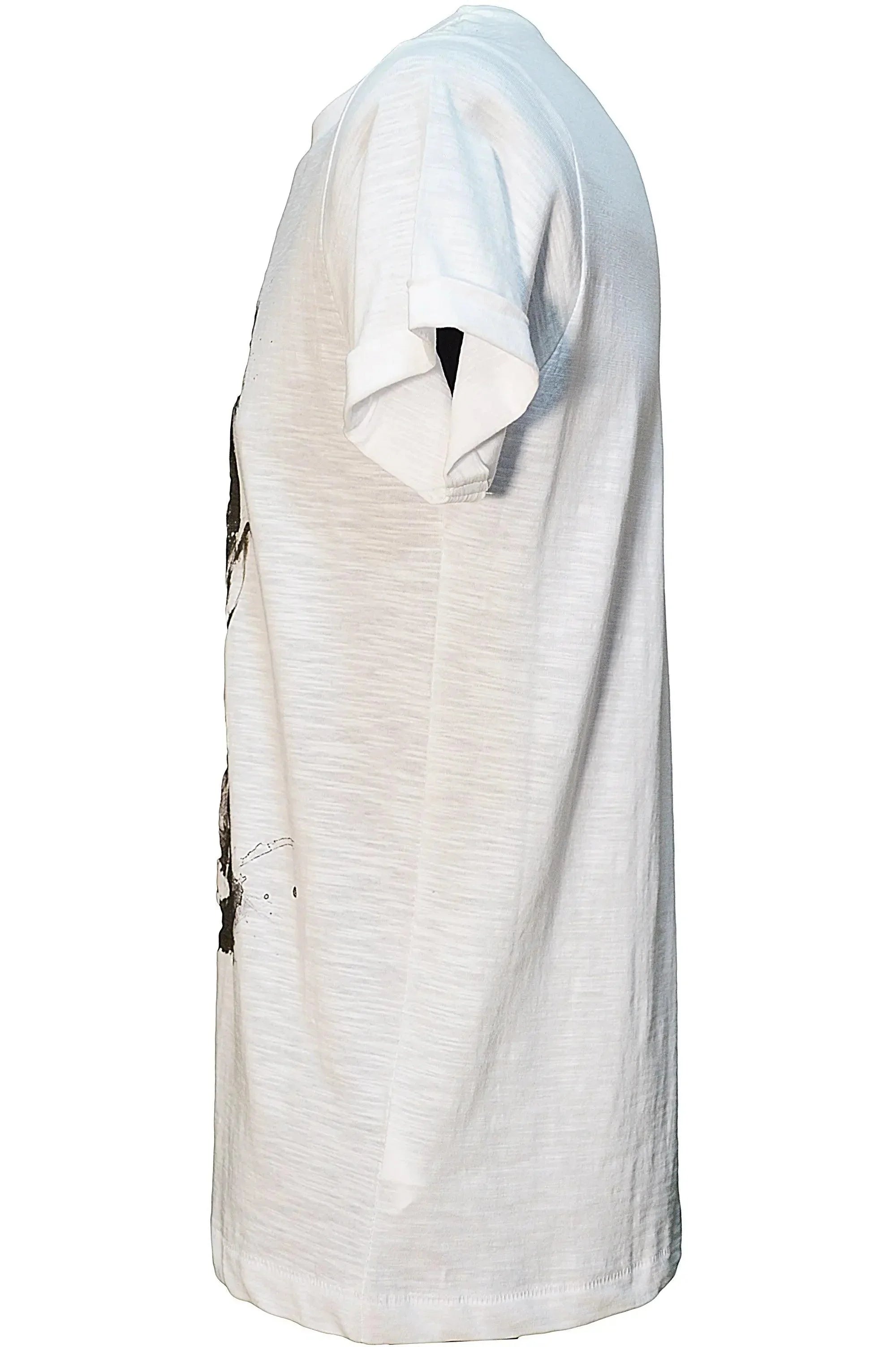 White cotton T-shirt featuring a David Bowie graphic, made in Italy, from STREET STYLE's UOMO collection.