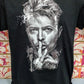 Street Style David Bowie Uomo Slub T-shirt made of 100% cotton, featuring a casual urban design and bold graphic print.