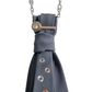 Close-up of Claudia De Rosa Jewelry Rebel Grey Cravatta Gioiello with intricate gemstone detail and elegant design.