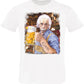 Street Style men's organic cotton T-shirt featuring Einstein drinking beer graphic, urban casual style.
